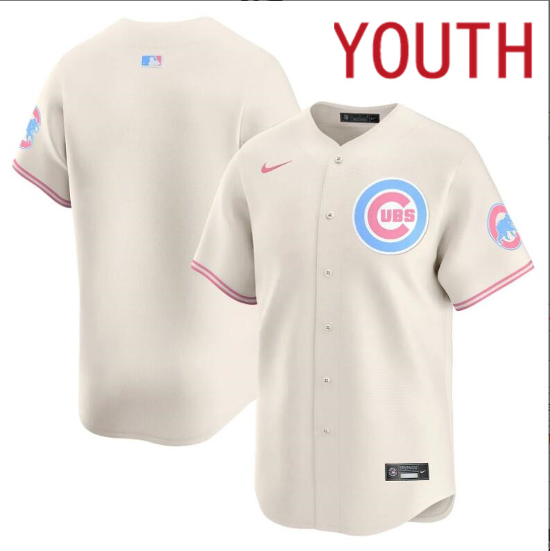 Youth  Chicago Cubs blank cream 2024 Nike MLB jersey->youth nfl jersey->Youth Jersey